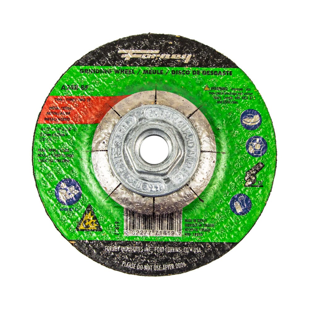 Grinding Wheel, Metal, Type 27 (Depressed Center), 4-1/2 in x 1/4